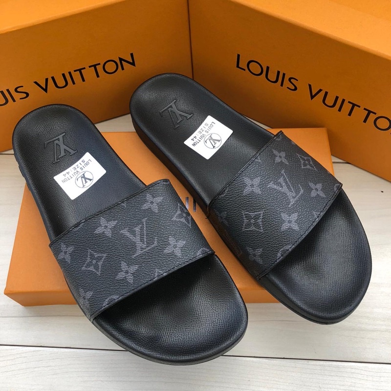 lv slippers white