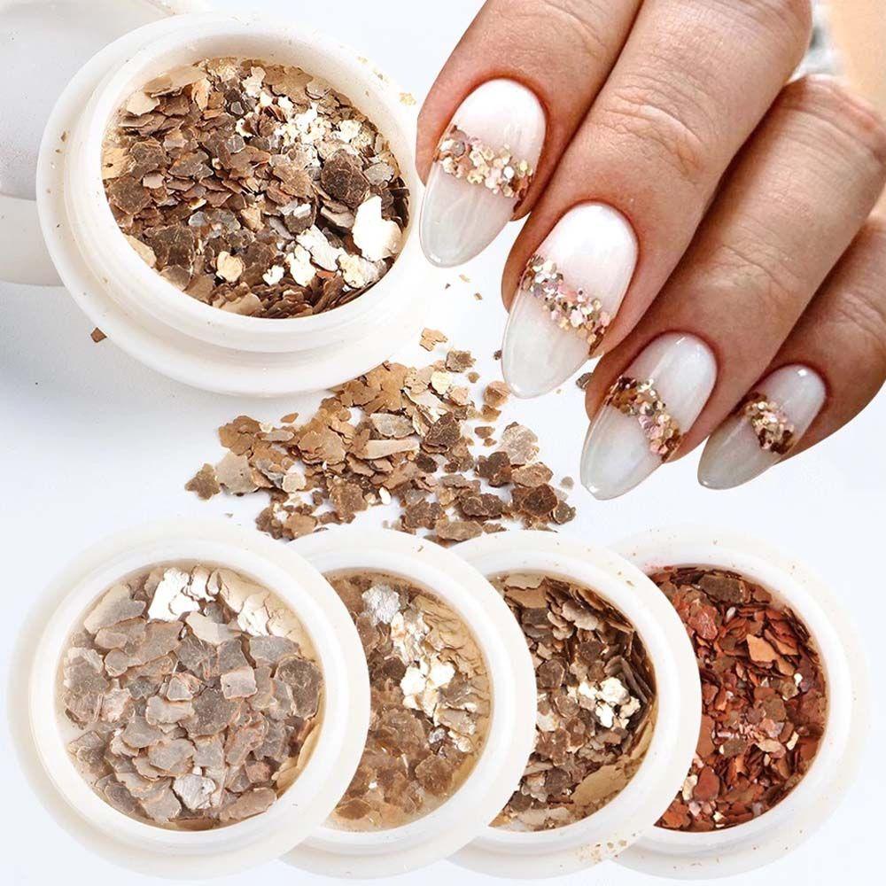 Mxbeauty Ornamen 3D Bentuk Abalone Motif Marmer Untuk Dekorasi Nail Art