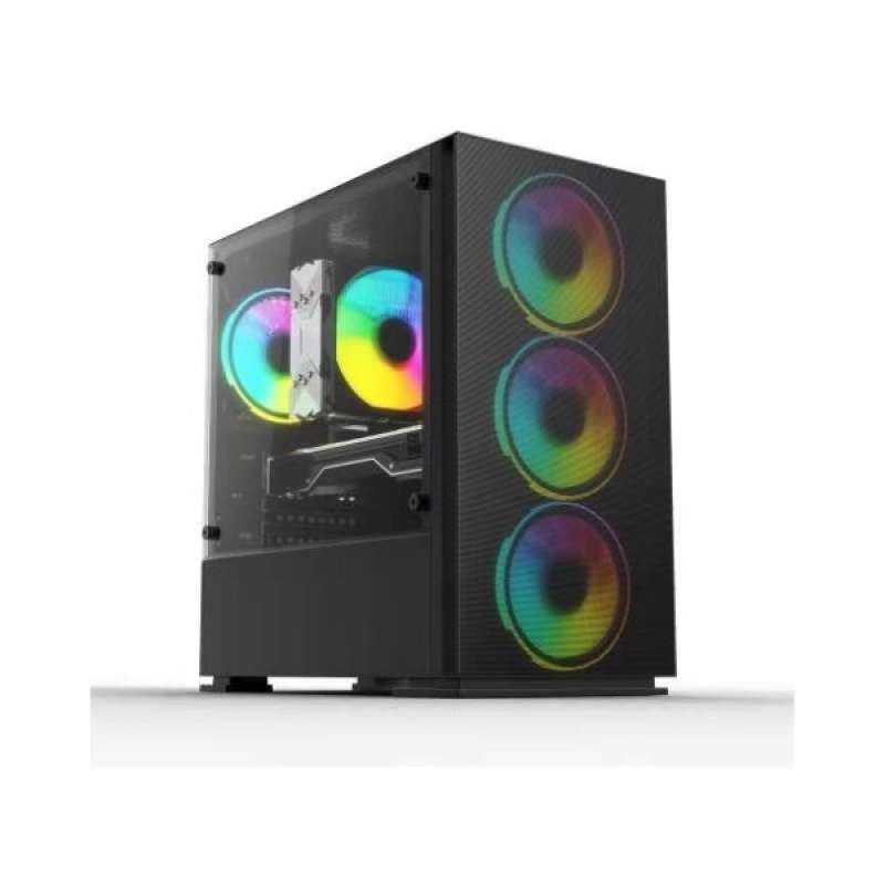 Casing Komputer Gaming Paradox Durandal Black M ATX