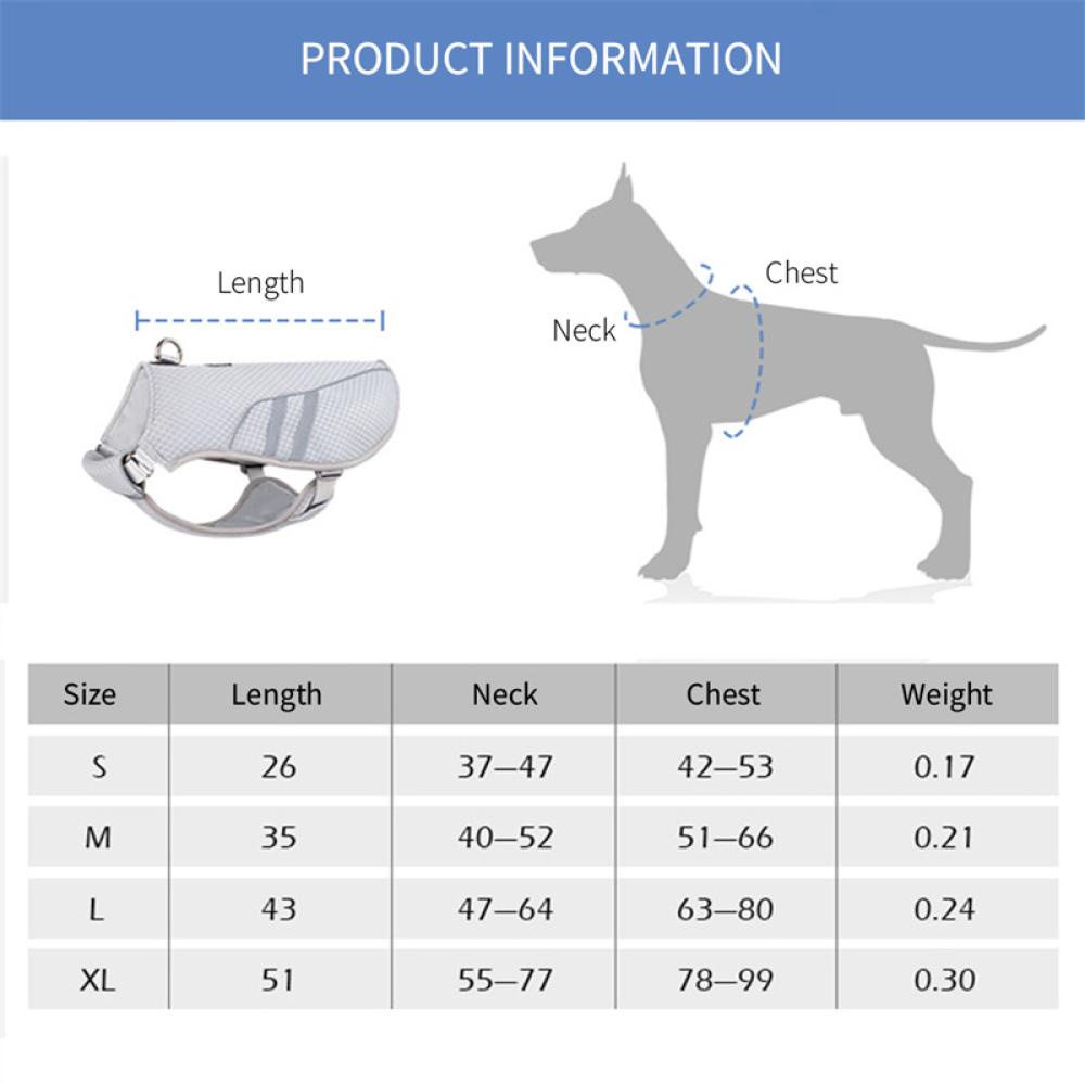 Timekey Rompi Anjing Adjustable Ukuran S-XL Untuk Musim Panas F5O8