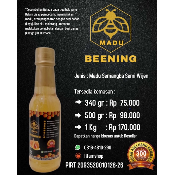 

MADU MURNI / MADU HUTAN SEMANGKA SEMI WIJEN 340 Gr / MADU / MADU ASLI / MADU BERGARANSI