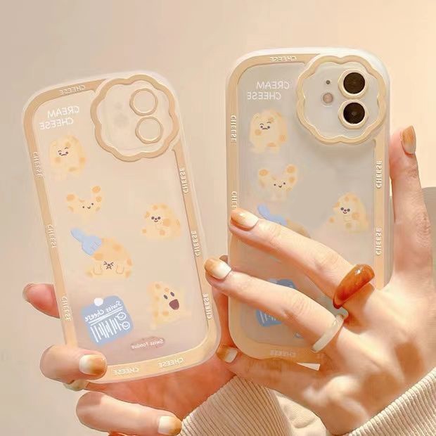 Soft Case Silikon TPU Transparan Motif Keju Cover iPhone 12 13 Se 2020 6 6S 7 8 Plus X XS XR 11 Pro Max