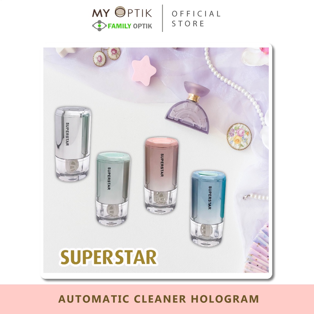 Automatic Cleaner Hologram Colors (alat pembersih softlens)