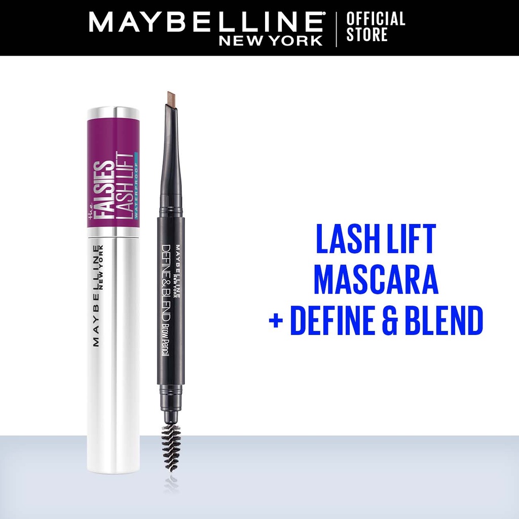 Maybelline The Falsies Lash Lift Mascara + Define and Blend Natural Brown Eyes Make Up