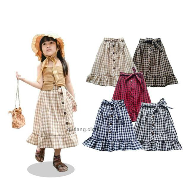 SELLA skirt rok 3-8tahun anak perempuan lucu