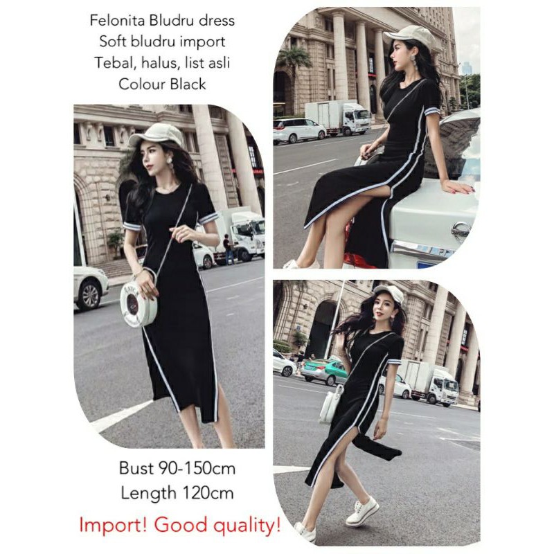 ELONAFASHION /Felonita bludru import/DRESS BLOUSE WANITA IMPORT QUALITY/BAHAN KNIT RAJUT IMPORT