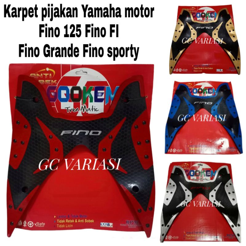 Karpet alas pijakan motor Yamaha Fino fi Fino sporty Fino Grande new Fino 125/KARPET MOTOR FINO/KARP