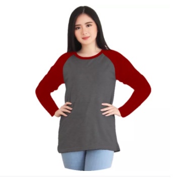 Kaos Baju Wanita Raglan Lengan 3/4 (POLOS) Kaos Cewek/ Kaos Oblong/ Kaos Baju Tshirt Atasan Wanita/ Kaos Raglan Lengan Panjang/ Baju Wanita/ Baju Cewek/ Kaos/Baju/Tshirt/Pakaian/Kaos Baju Wanita Raglan Murah Berkualitas