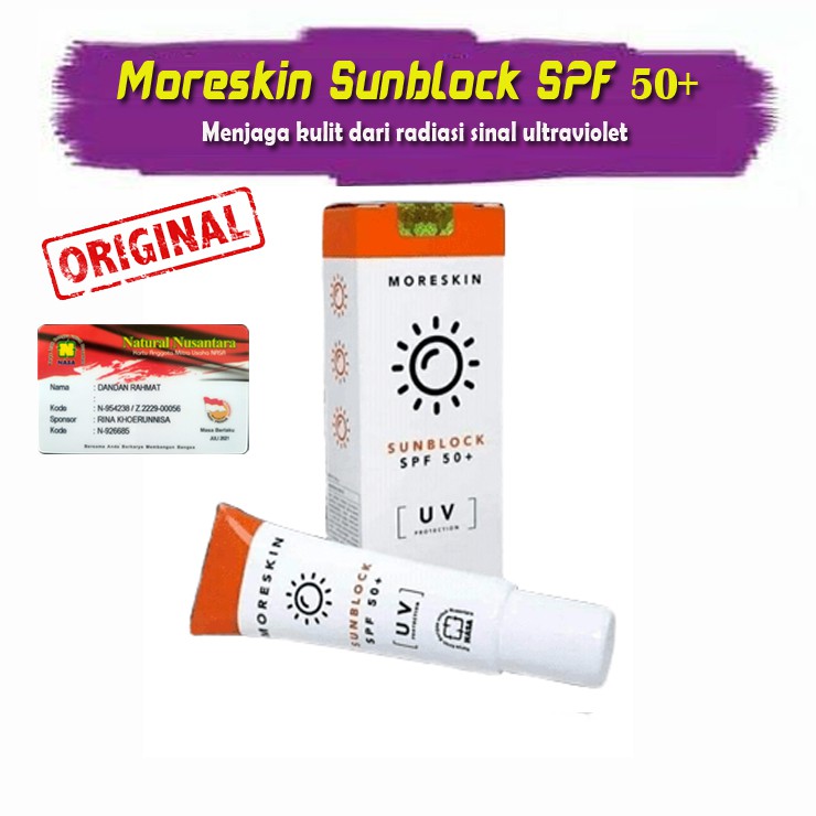 100% ORIGINAL - MORESKIN SUNBLOCK SPF 50+ NASA - SUNBLOCK NASA - SUNBLOCK MORESKIN