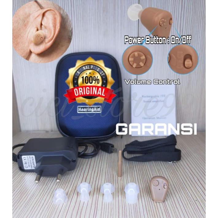 Alat Bantu Dengar Bergaransi Cas Charger Orang Tua Hearing Aids Original BERGARANSI