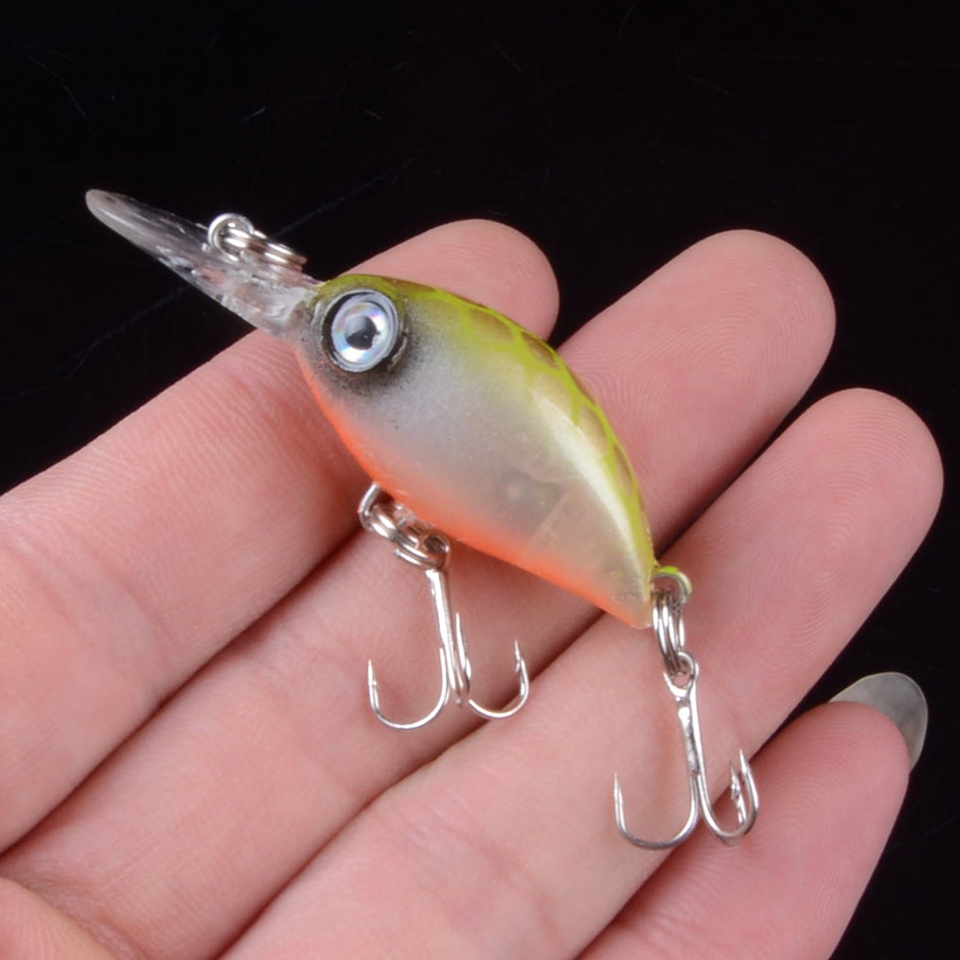 Shengyao 1Pcs Mini Crankbait Minnow Umpan Pancing Swimbait 5.2cm/3.8g Fishing Lure Ikan Bass Floating Bait