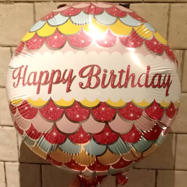 Balon foil bulat happy birthday | Balon Happy Birthday | Balon foil Happy Birthday