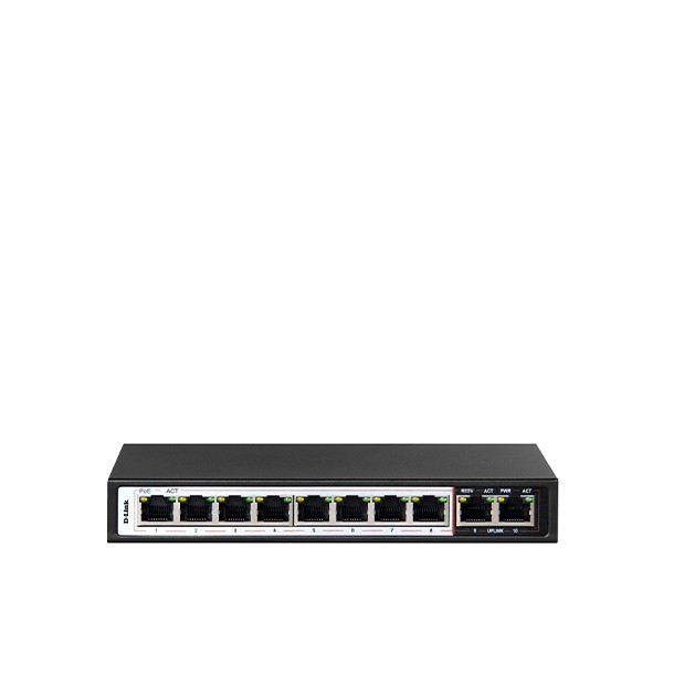 Switch D-Link DES-F1010P-E 8Port PoE+2Port Uplink | DLink DES F1010P E