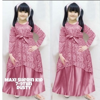 BISA COD✓MAXI HIMALAYA / ANAK / SHERIN KID / 7-9 TAHUN / 10-12 TAHUN / DRESS MUSLIM ANAK / BRUKAT