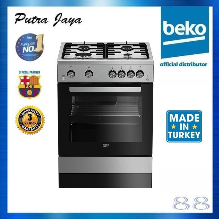 Beko Freestanding Gas Cooker Kompor Oven FSGT 61121 DXL