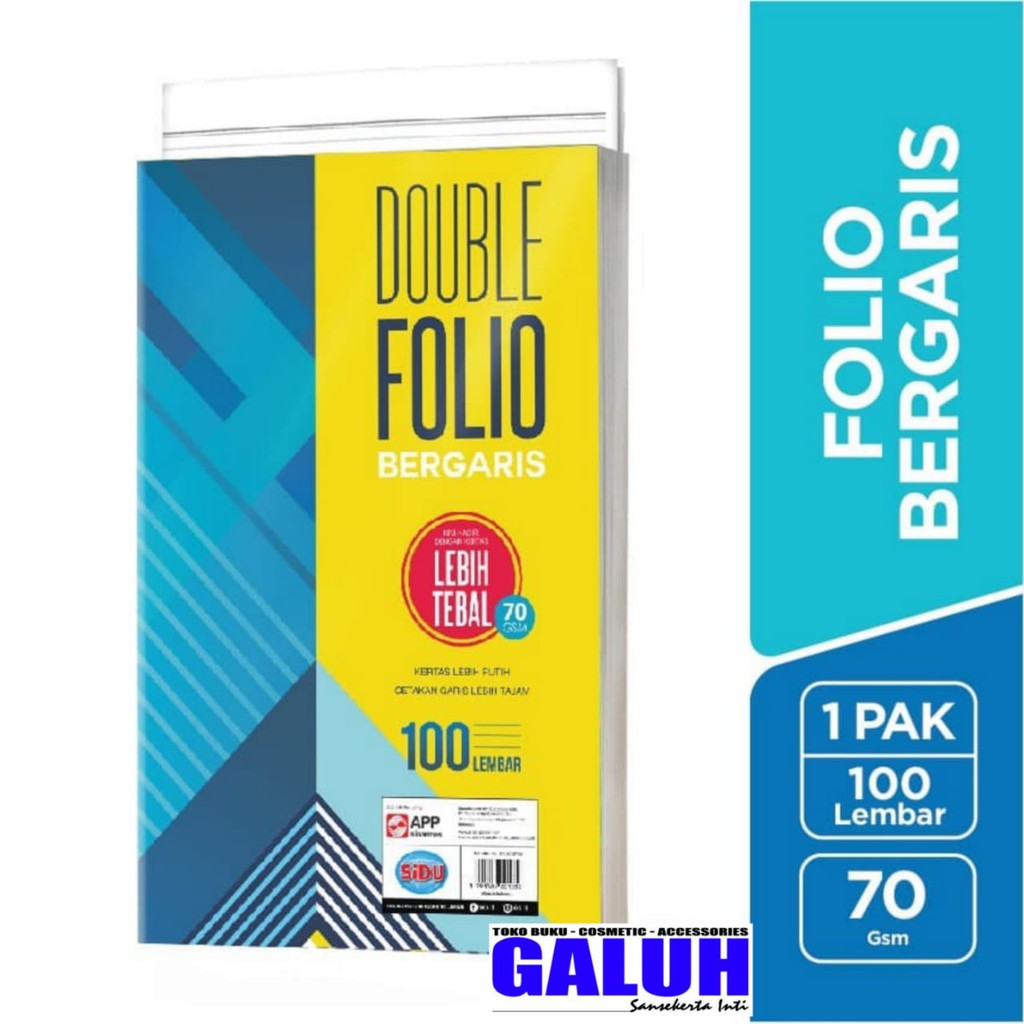 

Kertas Double Folio Bergaris 70 gsm SIDU Sinar Dunia