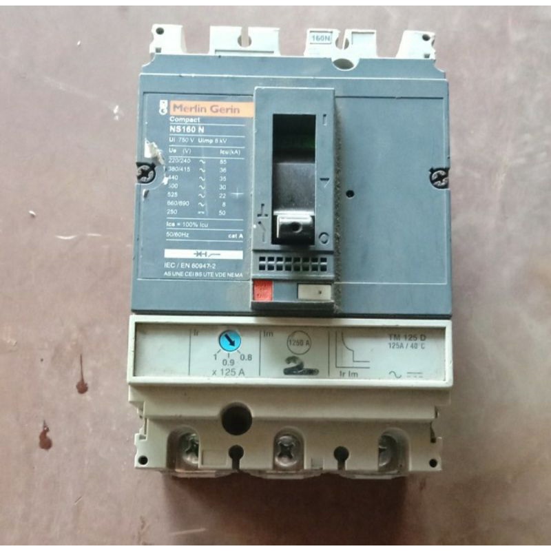 MCB Merlin Gerin M160N 3P 160A 125A