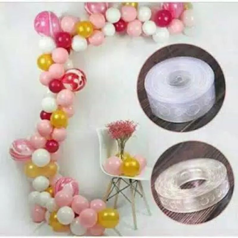 pengait balon strip balon dekorasi chain stripe chain garland dekorasi balon 5 meter