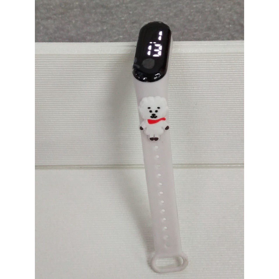 Brgunik - Jam Tangan Elektronik Led Anti Air Bahan Silikon Untuk Anak / Jam Tangan Karakter JT027-WHITE RJ