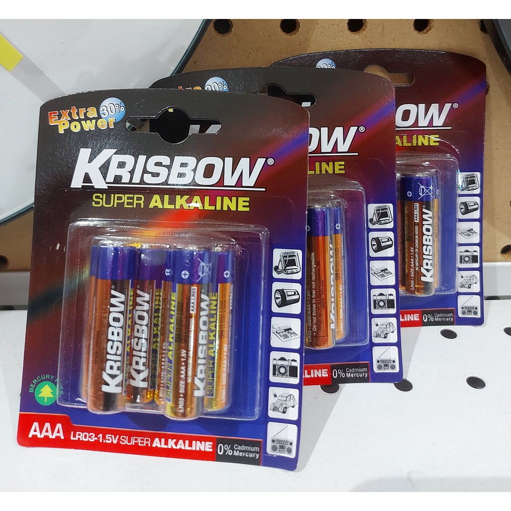 KRISBOW BATRAI ALKALINE AAA 4+2 PCS / BATERAI JAM / BATERAI REMOTE