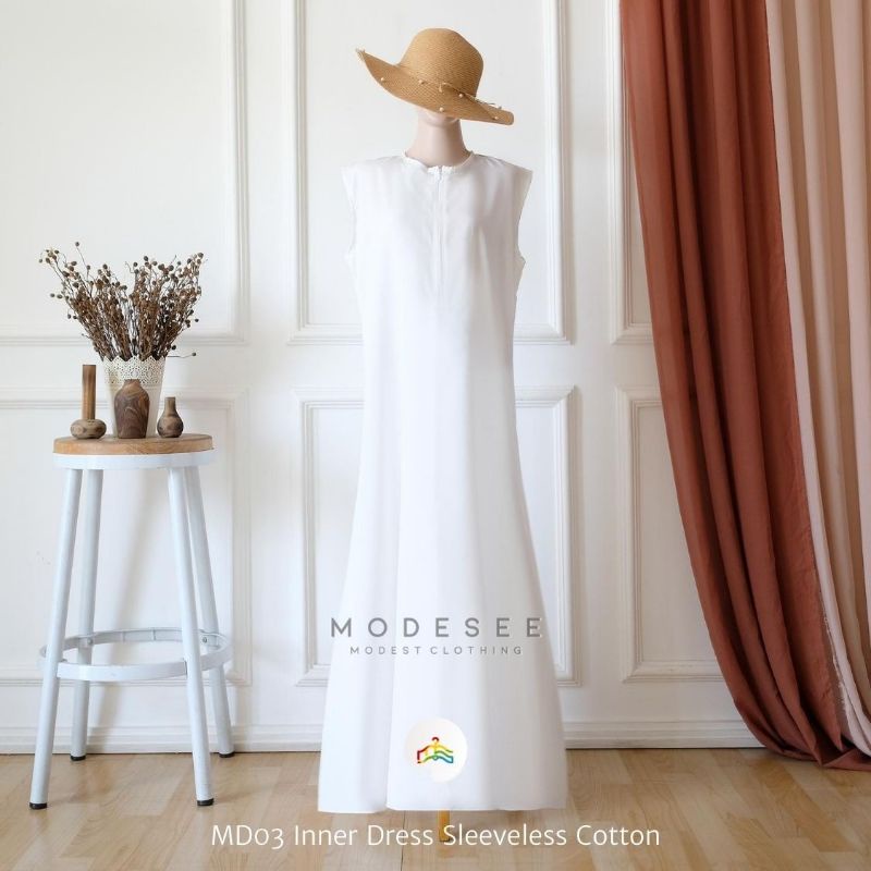 DALAMAN DRESS WANITA INNER GAMIS MUSLIMAH BAHAN KATUN