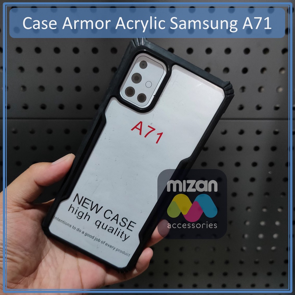 Silikon / Semi Hard Case Bumper Armor Shockproof Acrylic Clear Transparan Premium Hybrid Samsung A71