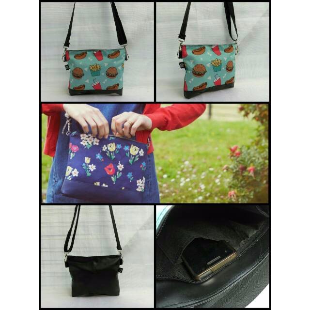 

EXCLUSIVE Slingbag postcard hitam PROMO