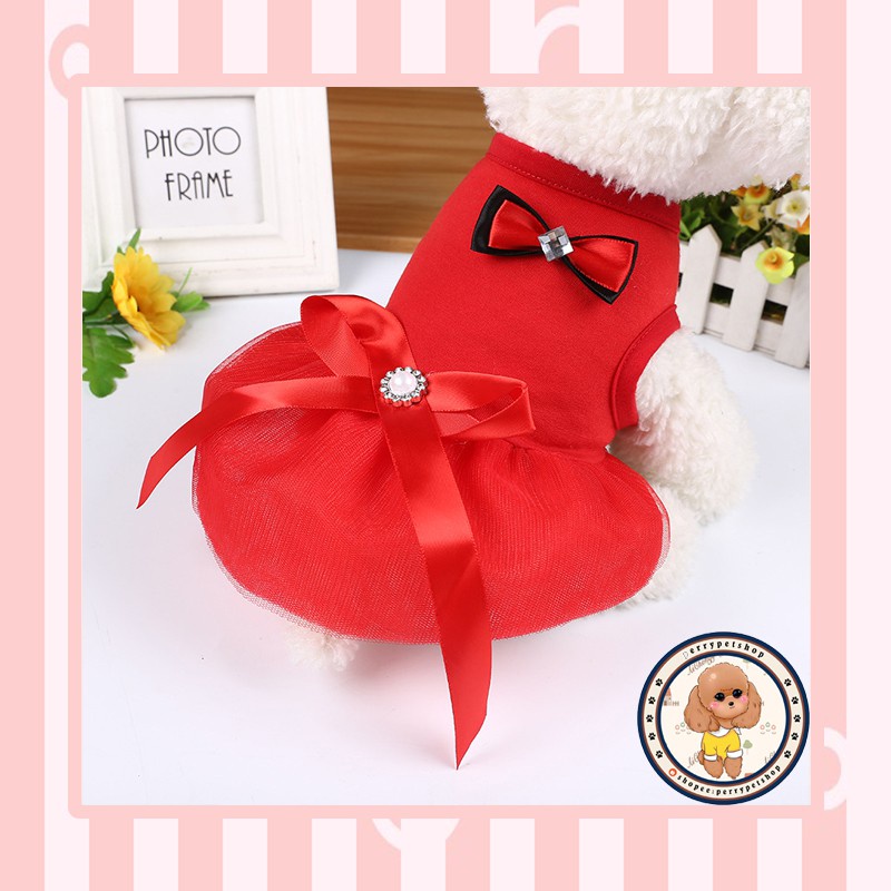 Pet Dress Gaun Dress Princess Cute Lucu Untuk Anjing Dan Kucing