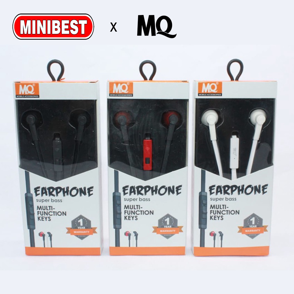 [MB] ORIGINAL HANDSFREE/EARPHONE/HEADSET SUPER BIG BASS MQ-02 NEW