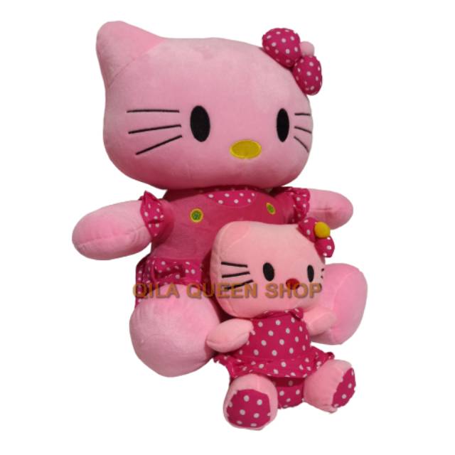 Boneka hello Kitty polkadot beli 1 GRATIS 1