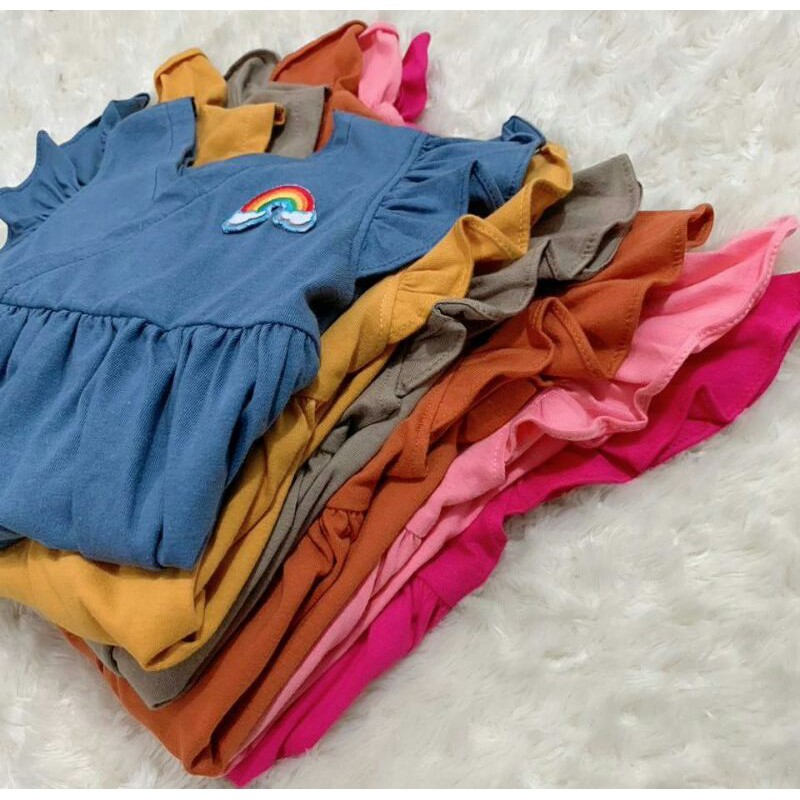 DRESS RAINBOW ANAK / DRESS ANAK RAINBOW SMILE / DRESS ANAK PELANGI