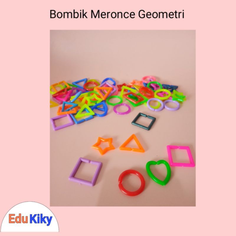 Mainan Montessori Anak Edukasi laki-laki perempuan Meronce Geometri Puzzle
