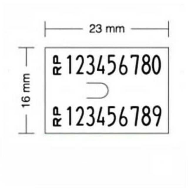 

Label Harga 2 baris Refill Price 2 line isi 10roll
