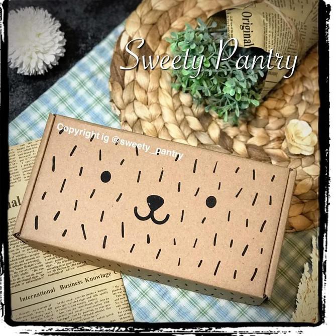 

[ART. 8898] Dus Kue /Cake box /Brownies box Ukuran 22x11x6 cm Brown isi 5pcs