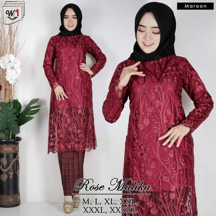 set kebaya rose malika berkualitas