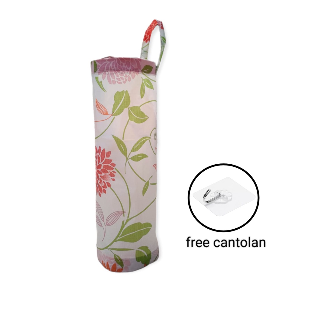 Tempat Penyimpanan Kantong Plastik Dispenser Plastik Ukuran Besar Kresek + hook