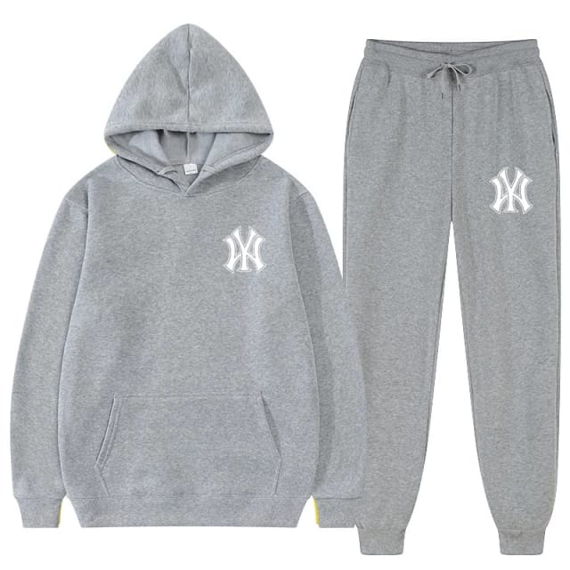 Setelan Celana Jogger &amp; Jumper Hoodie Logo NY ( Pria &amp; Wanita )