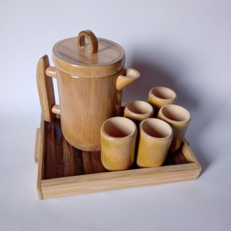 Set poci 500ml | Gelas bambu