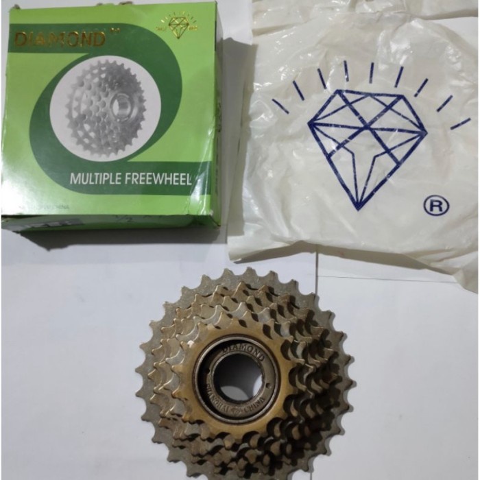 Sprocket/ Freewheel Sepeda 7 Speed merk Diamond model Drat ulir