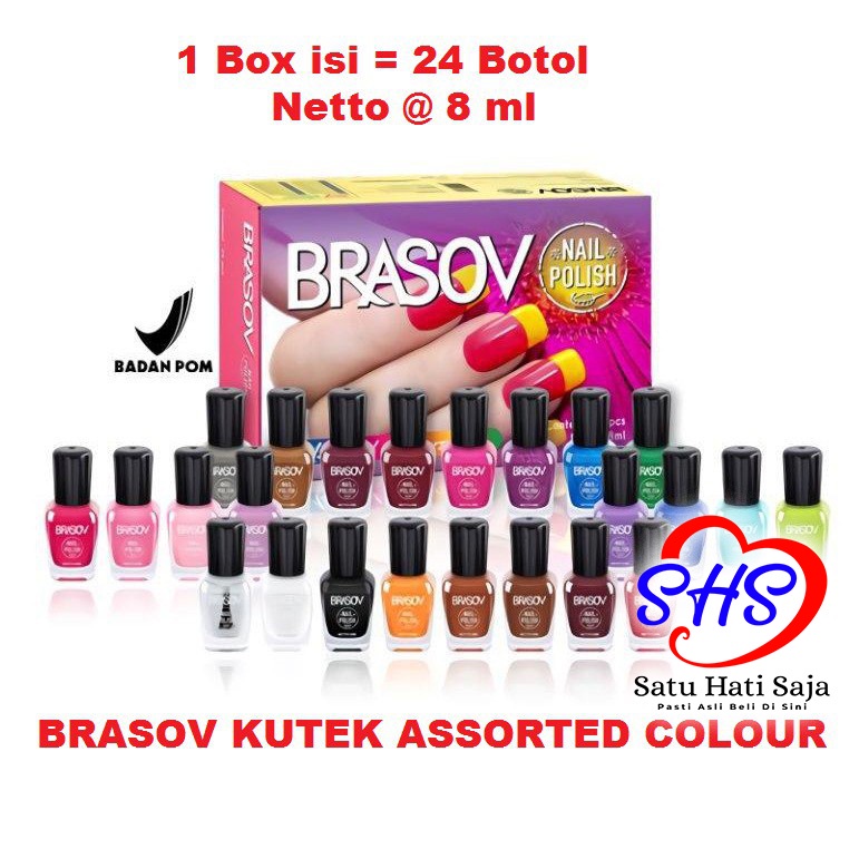 BRASOV KUTEK ASSORTED COLOURS - HARGA PER BOX