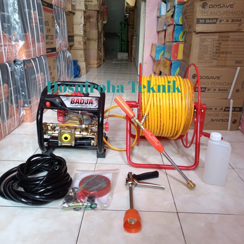 Mesin Sprayer Portable 2Tak Full Set Selang 100Meter| Alat Penyiraman Tanaman Dan kebun