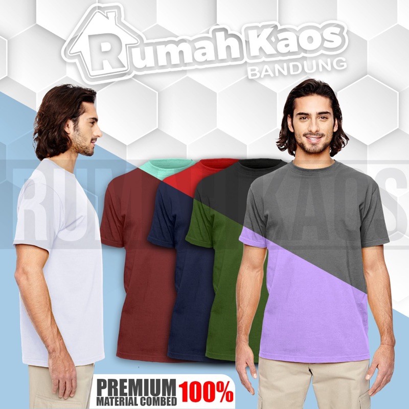 KAOS POLOS (SOFT COLOR) 100% COTTON COMBED 30s ONECK/BAJU POLOS PREMIUM