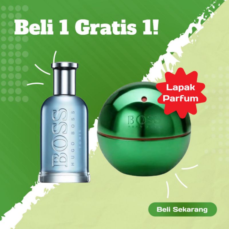 BELI 1 GRATIS 1 Hugo Boss Bottled Tonic dan Hugo Boss In Motion Green