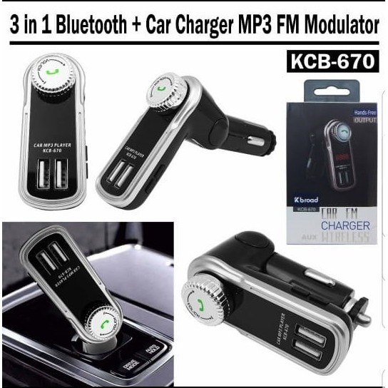 CAR CHARGER ALLISON KBROAD KCB-670 MP3 FM WIRELESS
