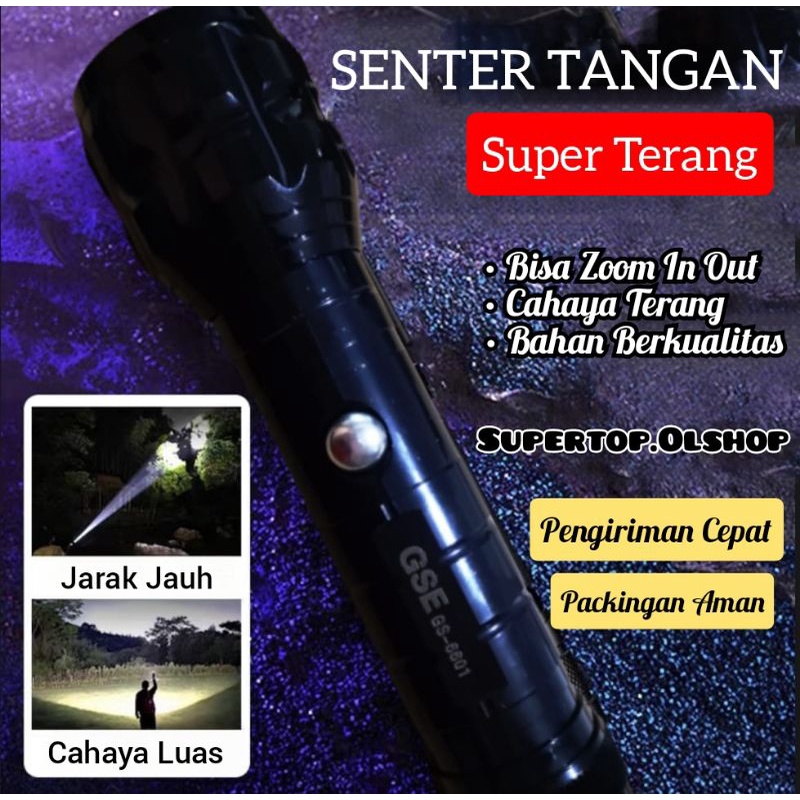 Senter Tangan Genggam LED⭐ supertop ⭐