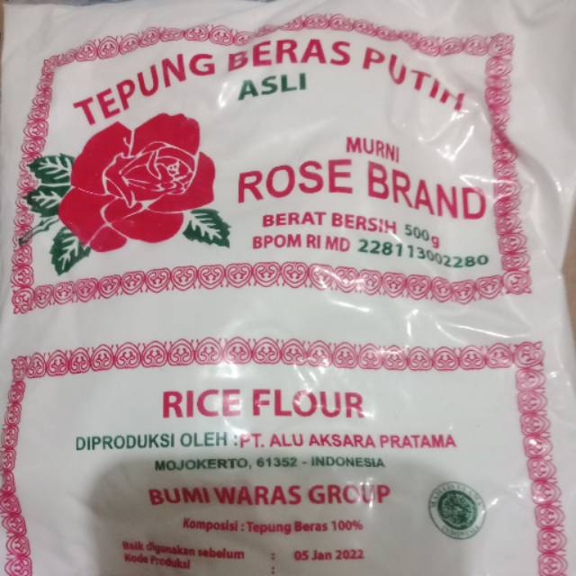 

Tepung beras rosebrand 500 gram