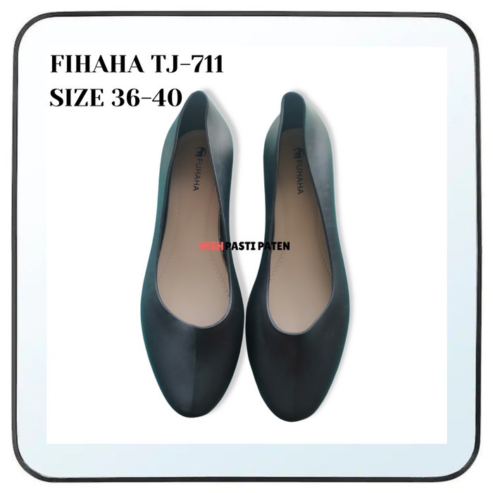 Sepatu wedges hitam wanita ukuran 36-40 original fuhaha tj711 Sepatu formal wanita