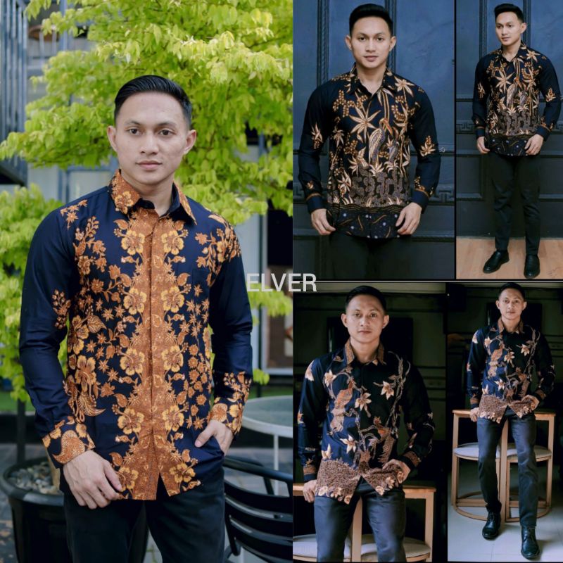 KEMEJA BATIK PRIA LENGAN PANJANG HITAMMANIS MODERN EXCLUSIVE / KEMEJA BATIK KANTOR ELEGAN