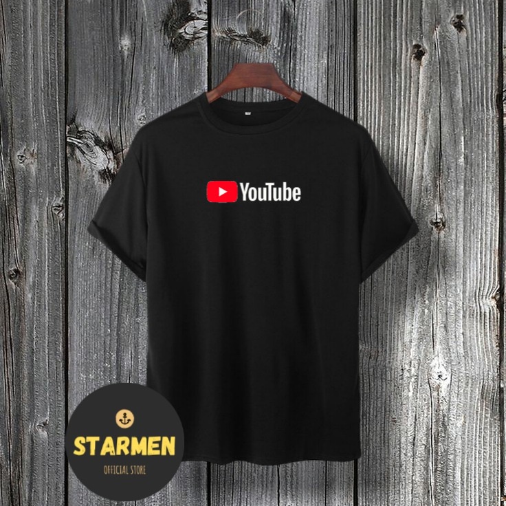 Kaos Distro Unisex YOUTUBE Katun Combed 30s/ sablon polyflex/polyflex premium / Pakaian Pria Wanita Atasan Cowok Cewek /kaos kekinian/ kaos viral/ tshirt tumbrl tee basic/ Kaos kata kata / kaus / kaus oblong oversize kaos murah best seller ready