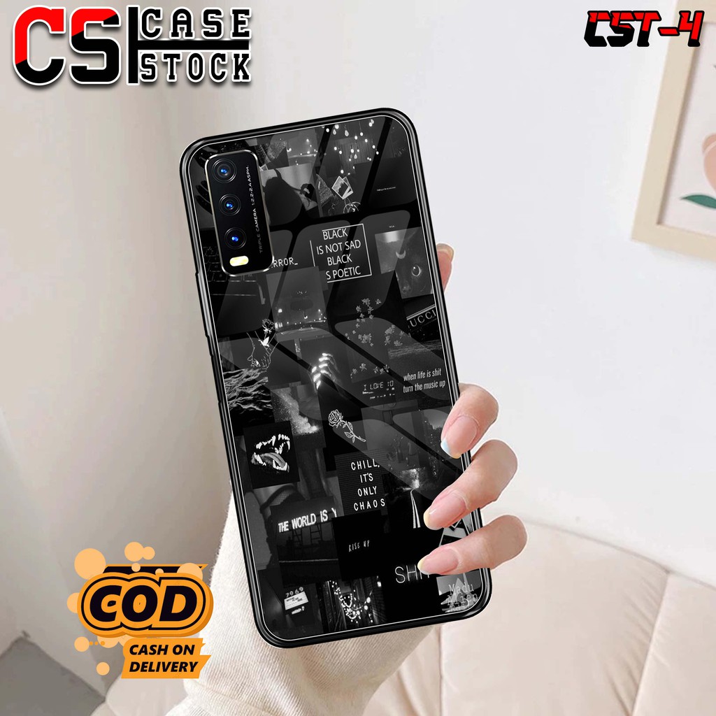 Case Stock Vivo Y12S / Vivo Y20 [ CST - 4 ] CASE 2D Glossy Case Glass Case Kaca Case Terbaru Case Te